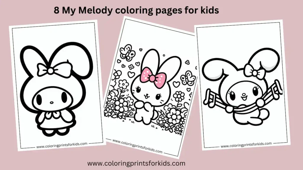 My melody coloring pages