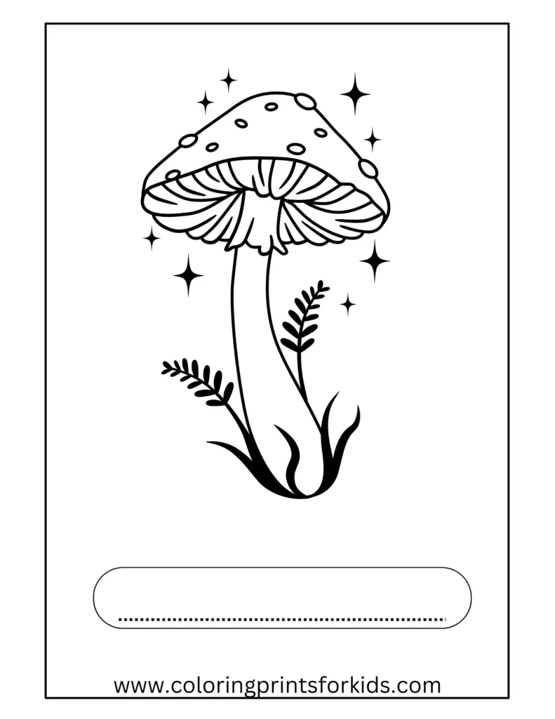 mushroom coloring pages for free to download