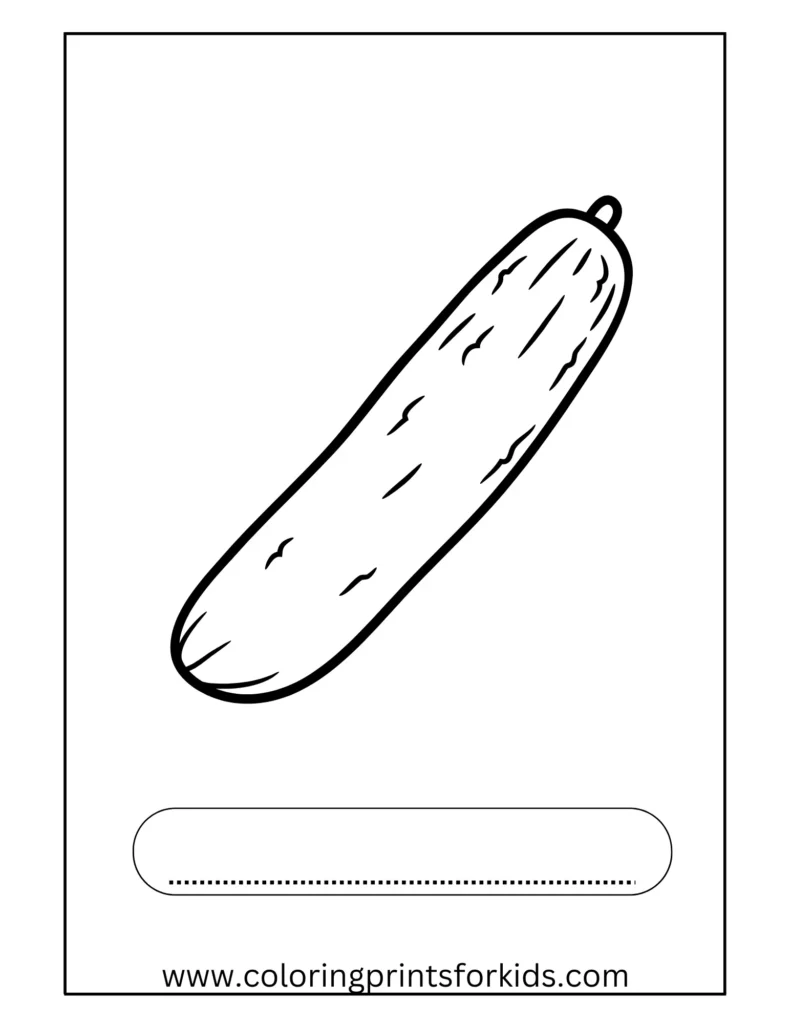 cucumber coloring pages for free to download