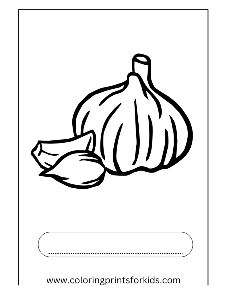 garlic coloring pages for free to download