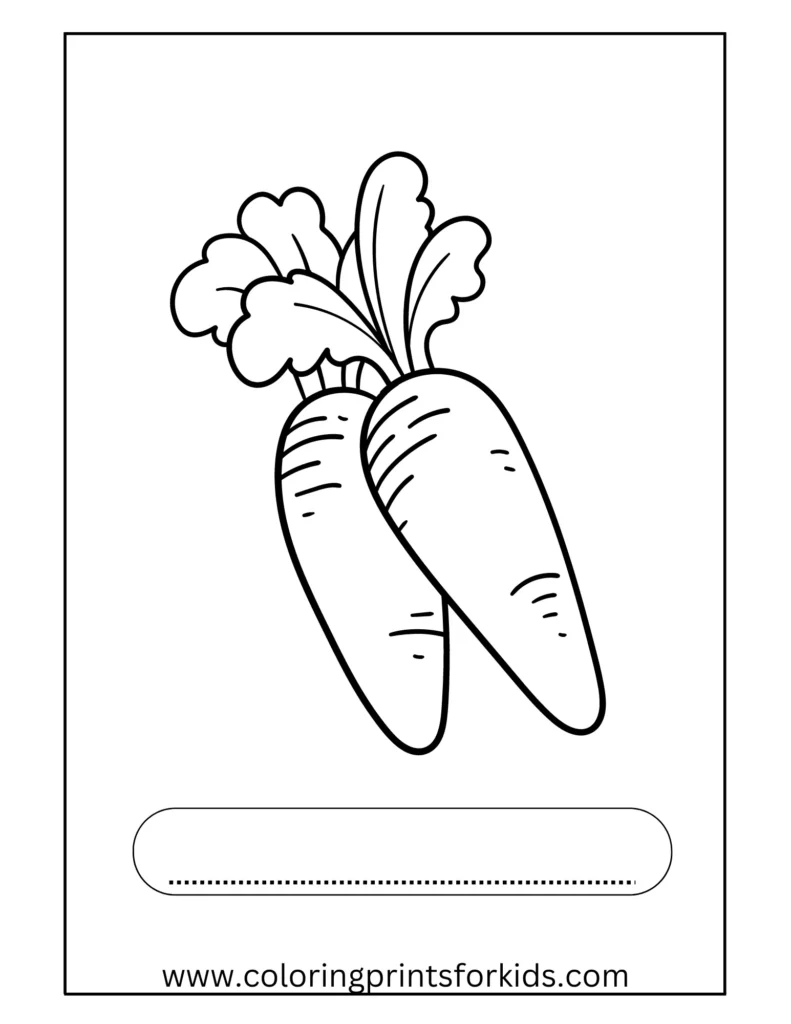 carrot coloring pages for free to download