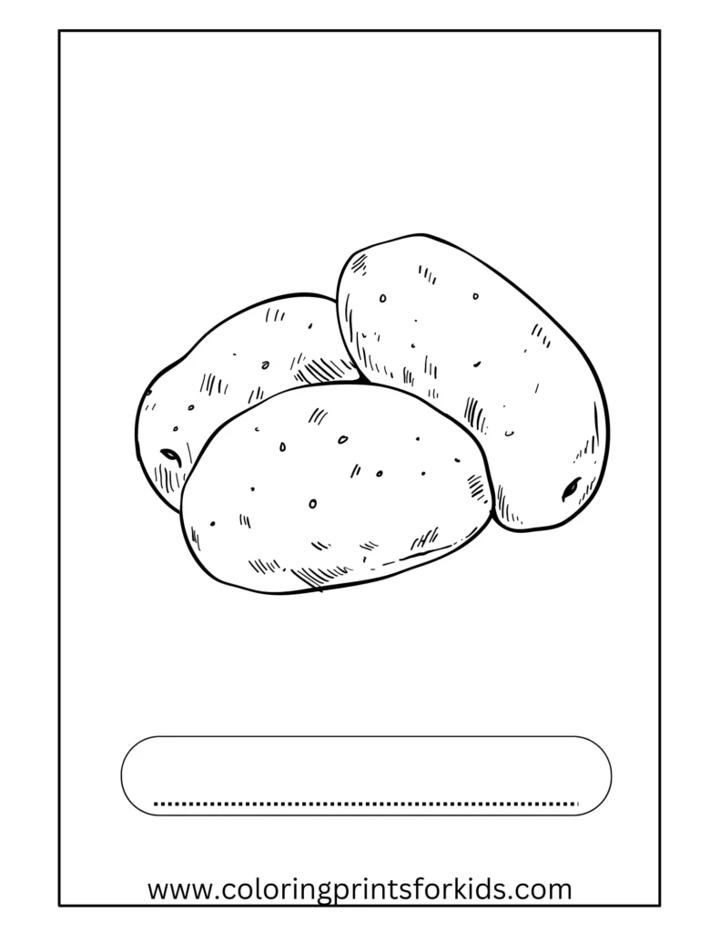 potato coloring pages for free to download