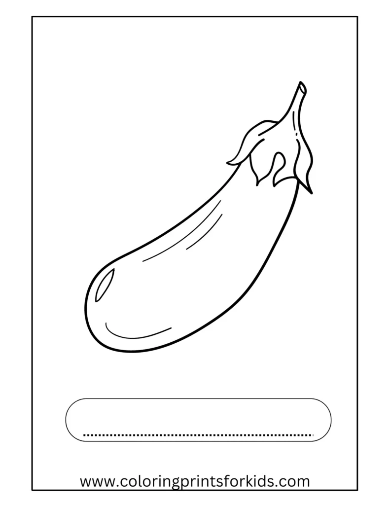 Eggplant coloring pages for free to download