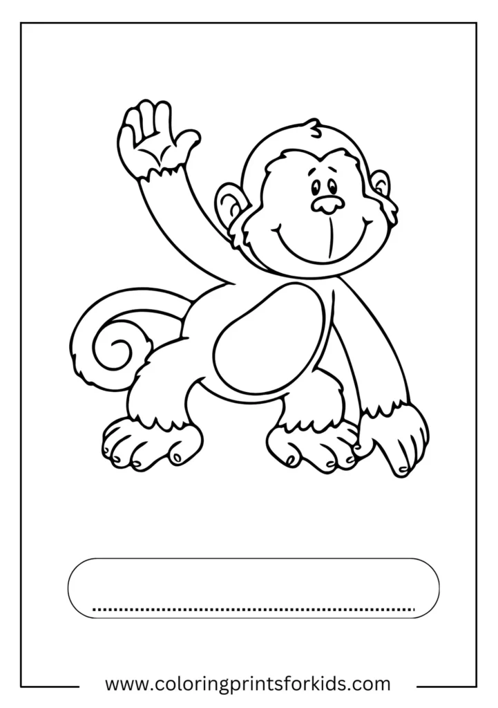 monkey coloring page