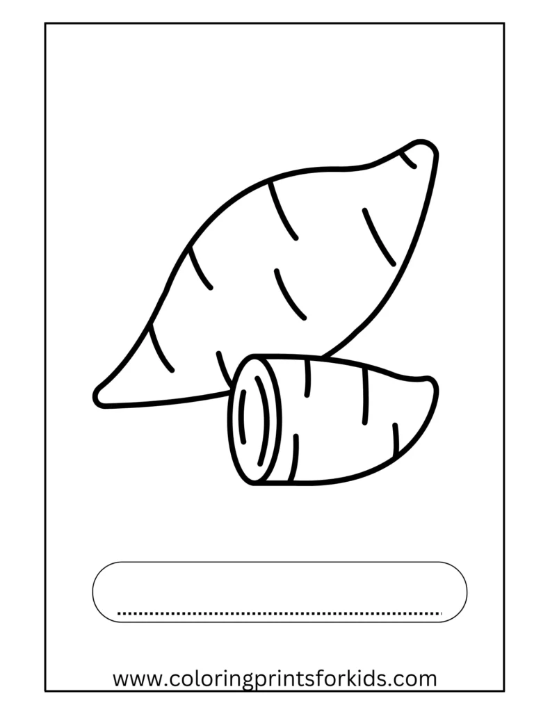 sweet potato coloring pages for free to download