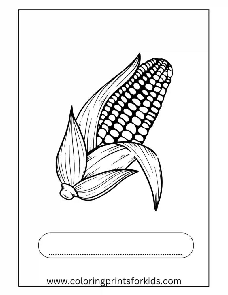 corn coloring pages for free to download