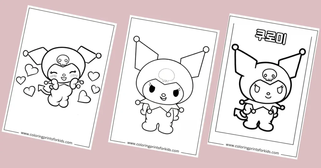 kuromi coloring pages freely download