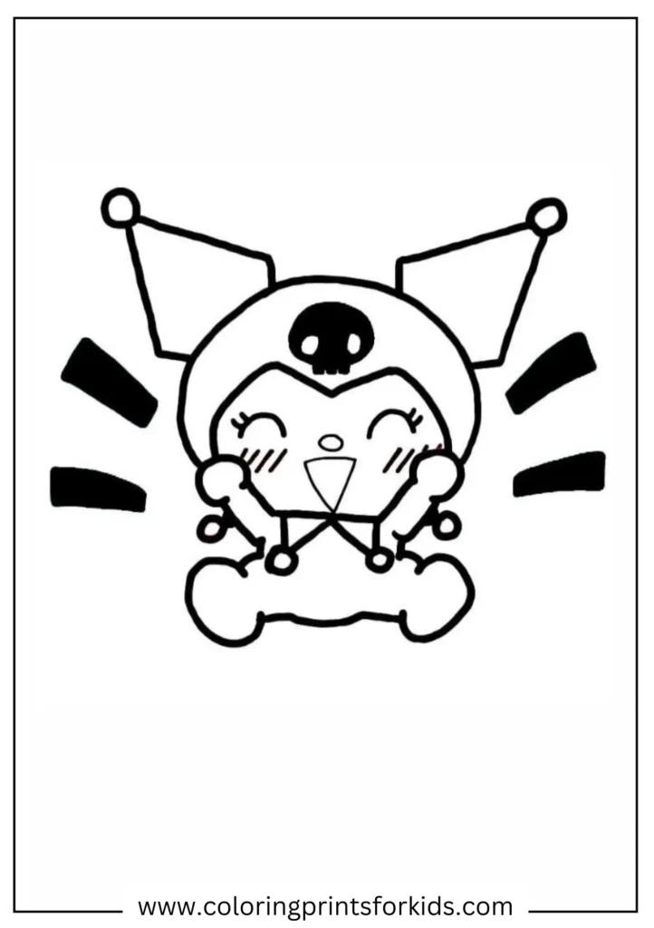 Playful Kuromi coloring page