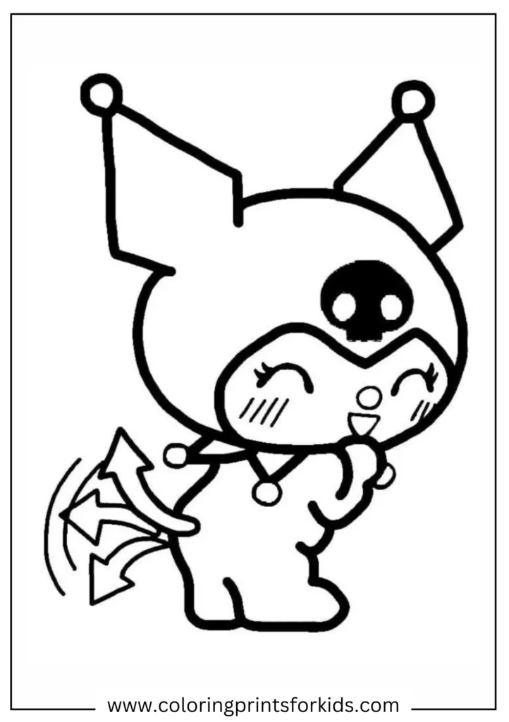 Shy kuromi coloring page