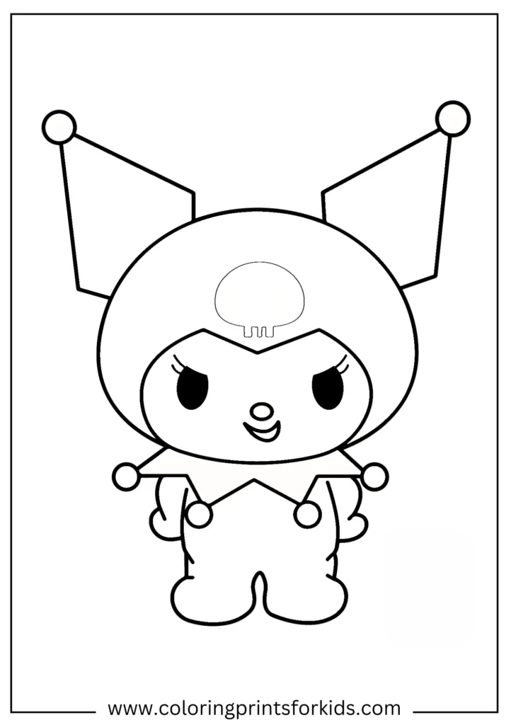 kuromi coloring page