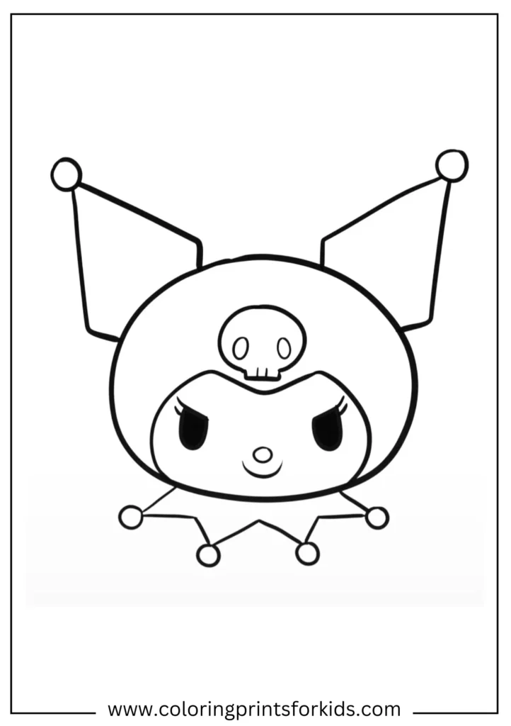 Simple kuromi coloring page