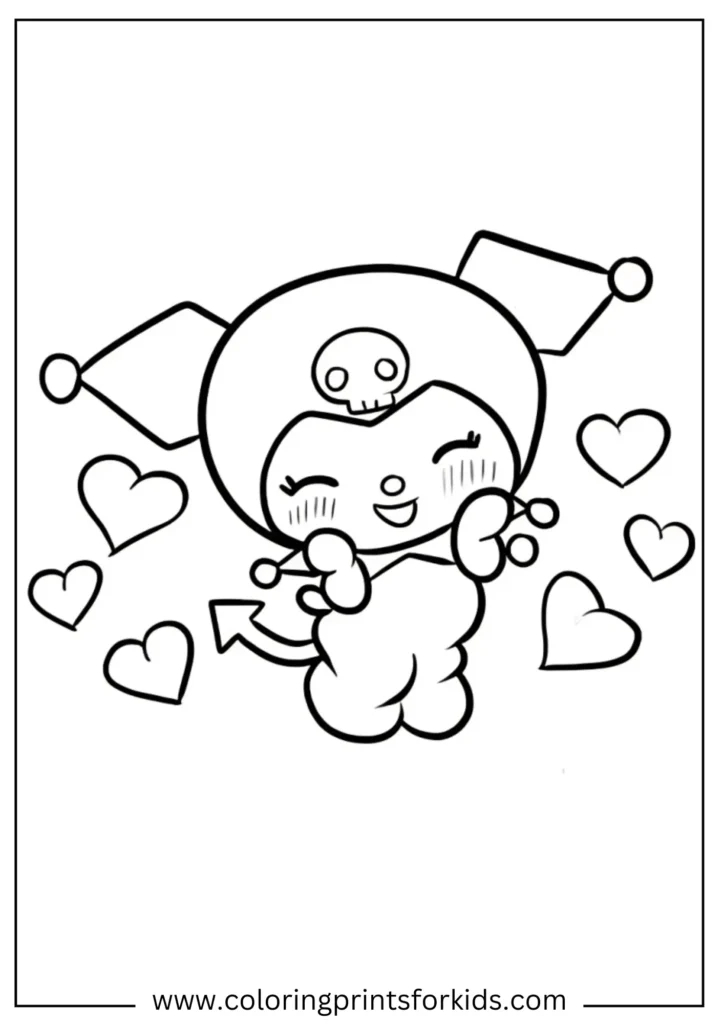 Lovely Kuromi coloring page