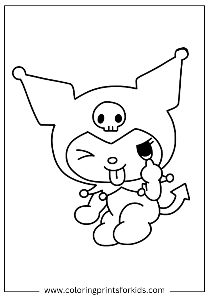 Fun Kuromi coloring page